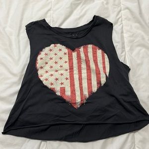 American eagle cropped muscle tank